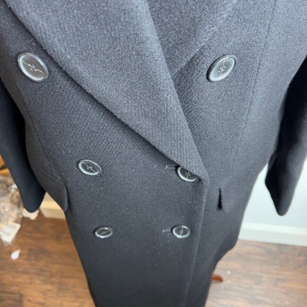 Madewell Womens $378 Oversized Double Breasted Top coat in Black Size 4 NT123 - Picture 8 of 13
